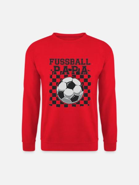 Fussball Papa - Unisex Pullover - Rot