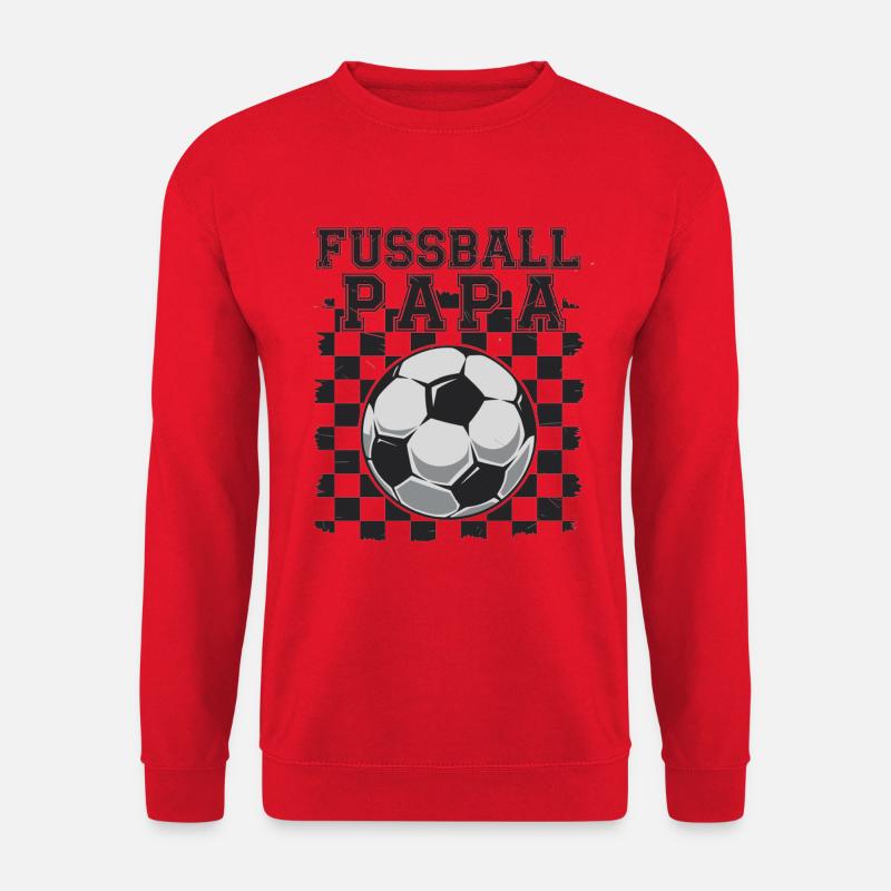 Fussball Papa - Unisex Pullover - Rot