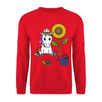 Pour les enfants Jardinier Licorne Enfant Fleurs Bébé - Sweat-shirt Unisexe - rouge - Devant - Alina (178cm) & Michal (187cm)