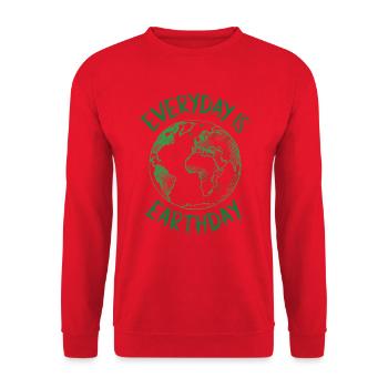 Every Day Is Earth Day - Unisex Sweatshirt - red - Front - Alina (178cm) & Michal (187cm)