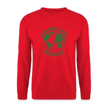Love Our Planet #EarthDay - Unisex Pullover - Rot - Vorne - Alina (178cm) & Michal (187cm)