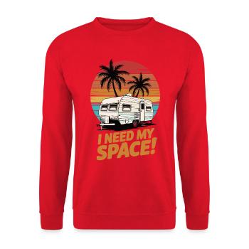 J’ai besoin de mon camping-car spatial - Sweat-shirt Unisexe - rouge - Devant - Alina (178cm) & Michal (187cm)