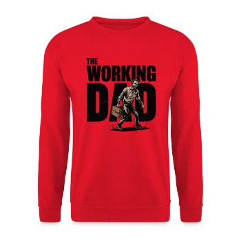 The Working Dad - Unisex Sweatshirt - red - Front - Alina (178cm) & Michal (187cm)