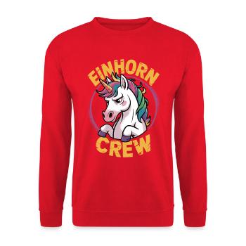 Équipage licorne - Sweat-shirt Unisexe - rouge - Devant - Alina (178cm) & Michal (187cm)
