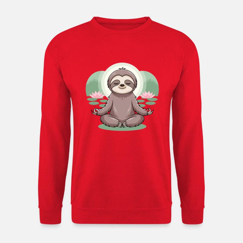 Sloth Yoga - Unisex Sweatshirt - red