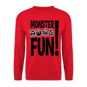 Monster Fun - Unisex Pullover - Rot - Vorne - Alina (178cm) & Michal (187cm)