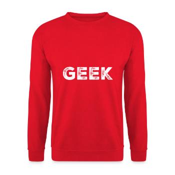 Geek - Sweat-shirt Unisexe - rouge - Devant - Alina (178cm) & Michal (187cm)