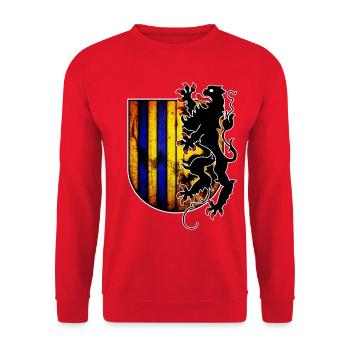 Chemnitz - Design - Sweat-shirt Unisexe - rouge - Devant - Alina (178cm) & Michal (187cm)
