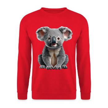 Koala - Unisex Sweatshirt - red - Front - Alina (178cm) & Michal (187cm)