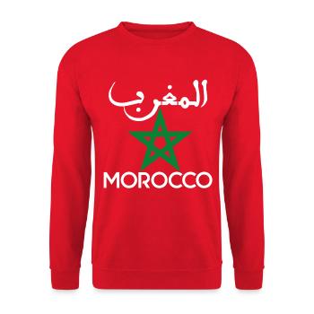 Maroc - Sweat-shirt Unisexe - rouge - Devant - Alina (178cm) & Michal (187cm)