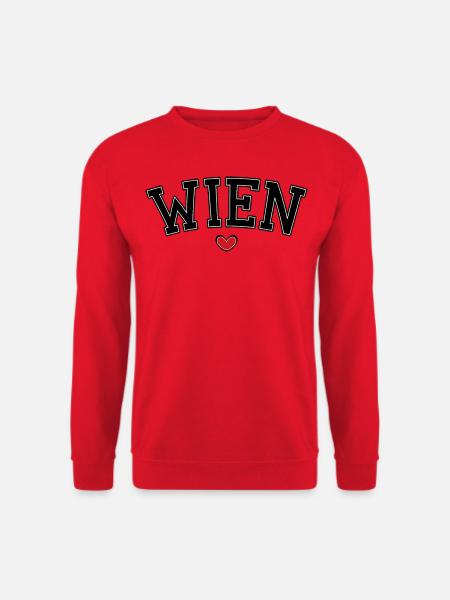 Wien Herz Schrift - Unisex Pullover - Rot
