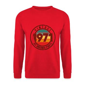 1971 - Unisex Pullover - Rot - Vorne - Alina (178cm) & Michal (187cm)