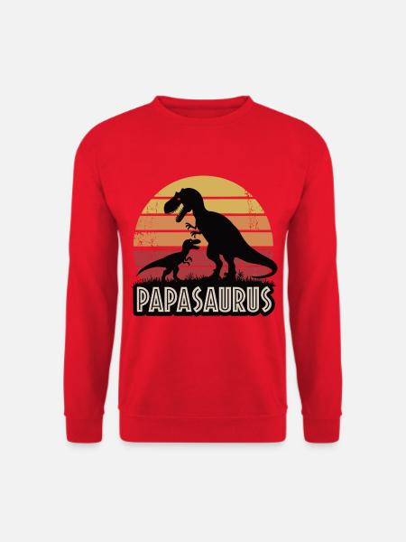 Papasaurus - Unisex Pullover - Rot