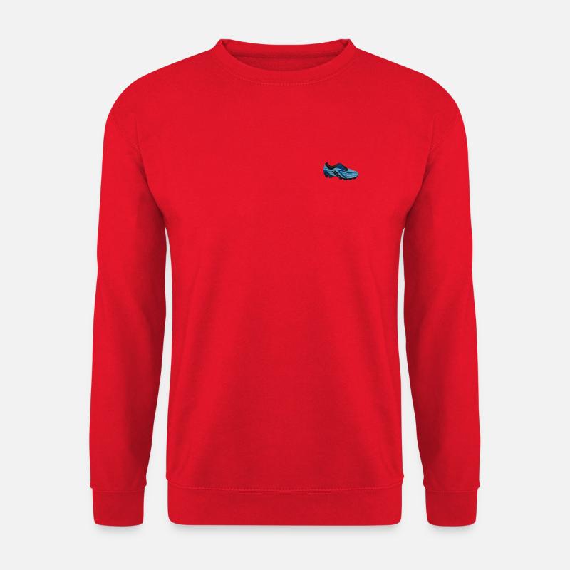 Fußballschuh bestickt - Unisex Pullover - Rot