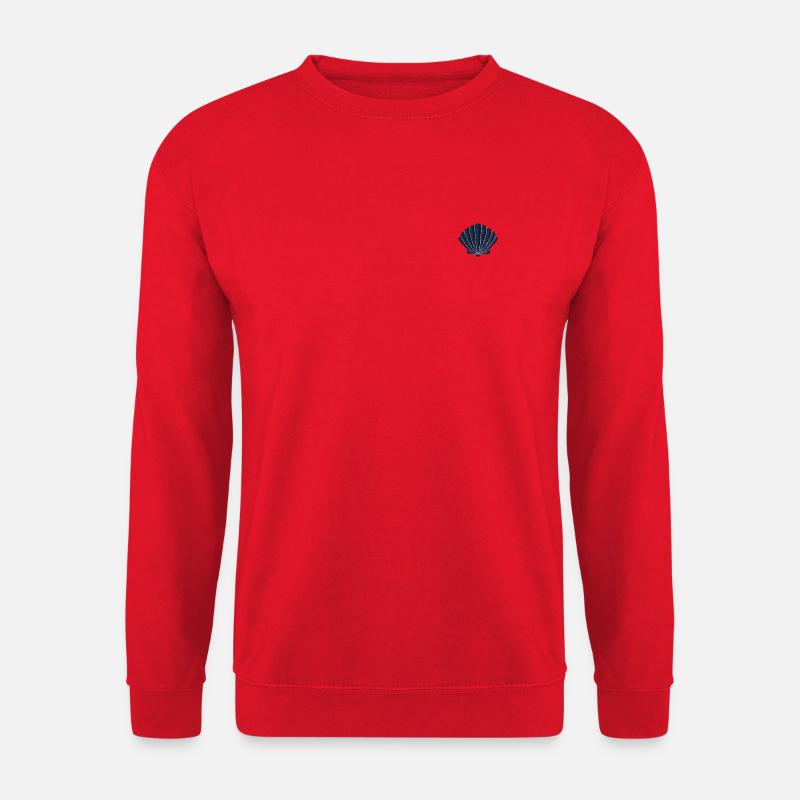 Muschel bestickt - Unisex Pullover - Rot