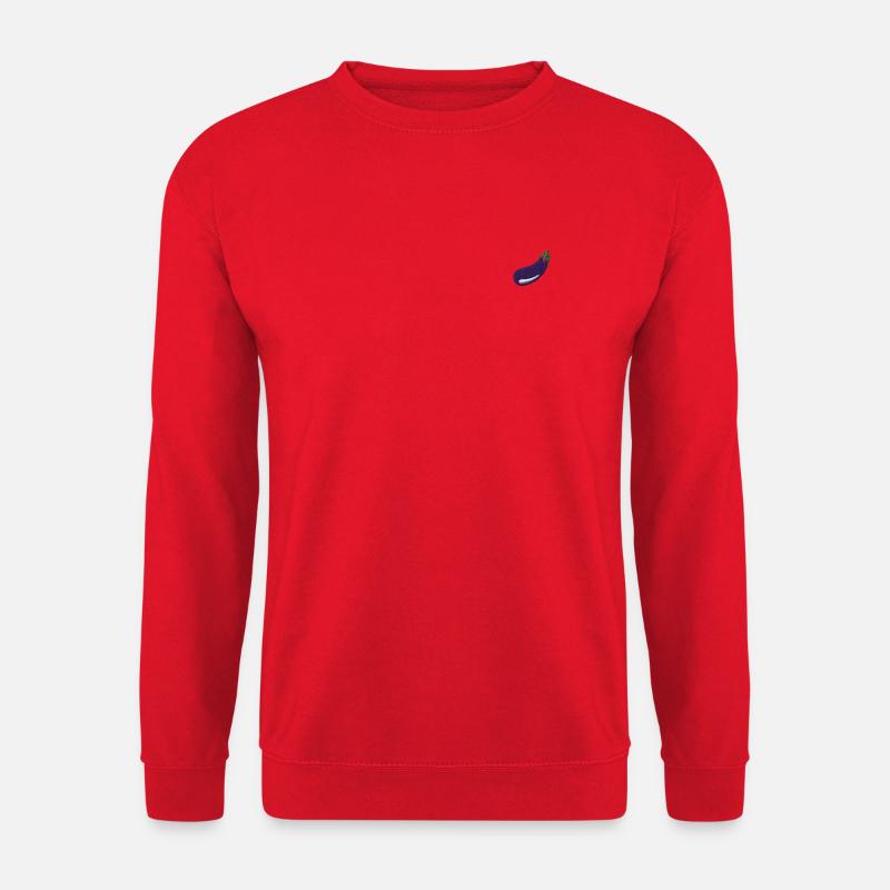 Aubergine bestickt - Unisex Pullover - Rot