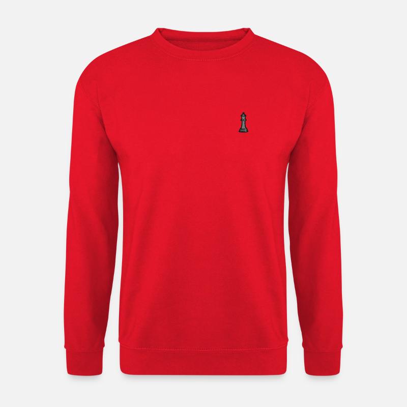 Schachfigur bestickt - Unisex Pullover - Rot