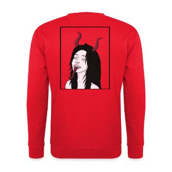 Demon inside - Unisex Sweatshirt - red - Back - Michal (187cm)