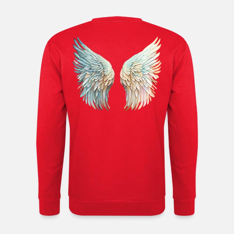Mirrored pastel angel wings - Unisex Sweatshirt - red