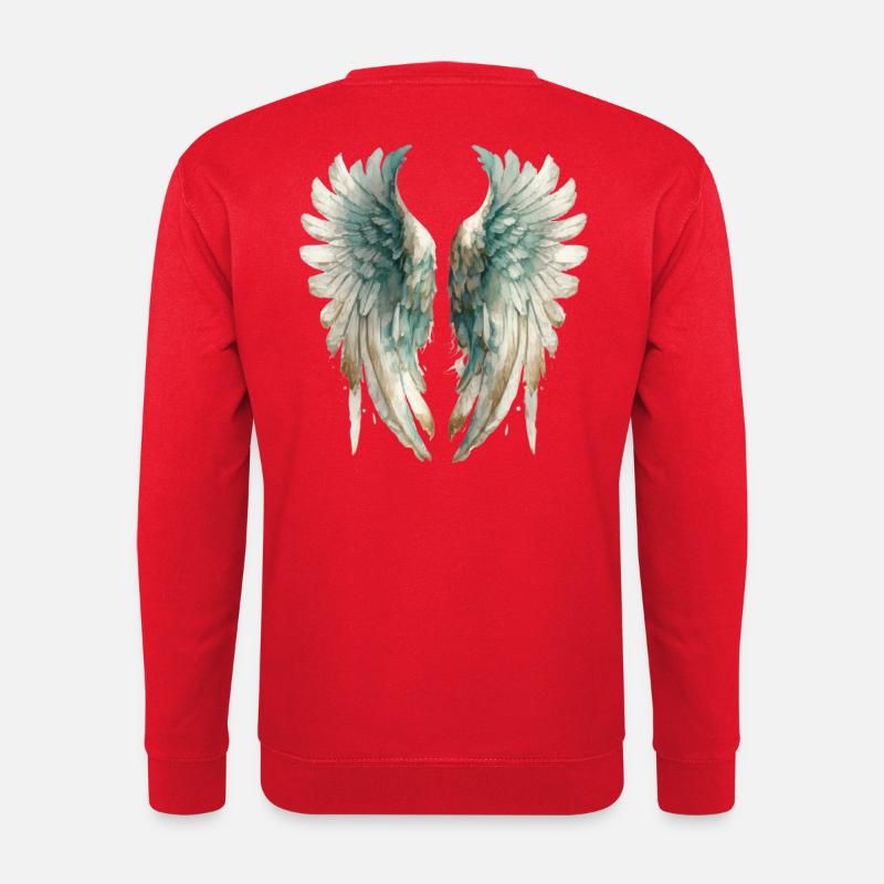 Pastell Aquarell Engelsflügel - Unisex Pullover - Rot