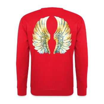 Angel wings - Unisex Sweatshirt - red - Back - Michal (187cm)