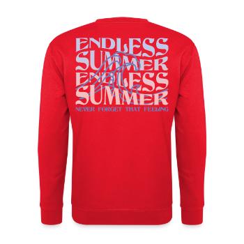 Endless Summer – Waves & Beach Vibes - Unisex Sweatshirt - red - Back - Michal (187cm)