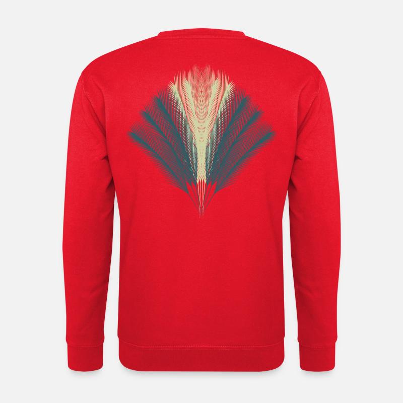 Feder-Fächer - Unisex Pullover - Rot
