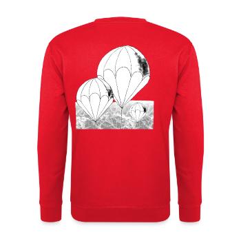 Ballon Linie Mono - Unisex Pullover - Rot - Hinten - Michal (187cm)