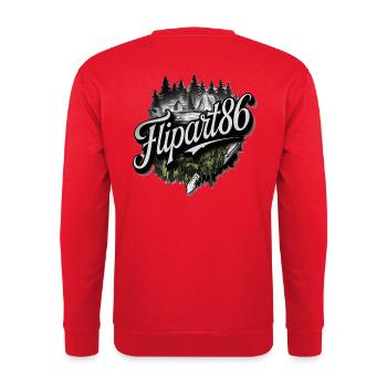 Flipart86 - Wild Edition - Unisex Pullover - Rot - Hinten - Michal (187cm)