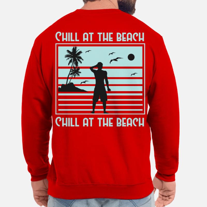 Conception de silhouette de plage décontractée Sweat-shirt Unisexe