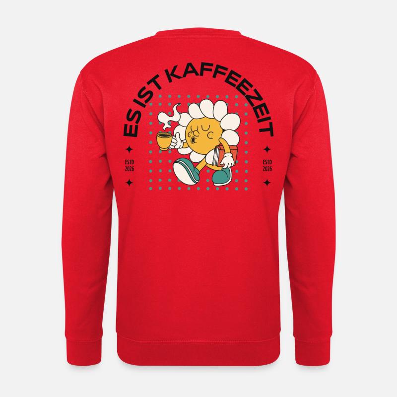 Büro und Kaffee  - Unisex Pullover - Rot