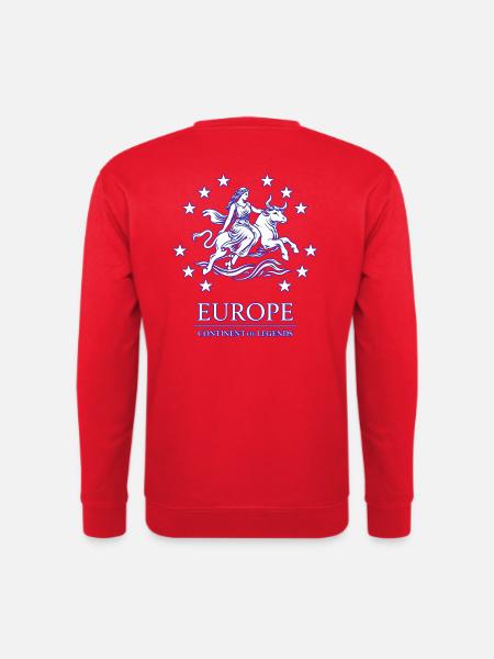 Epischer Europa-Stier – Legenden Europas - Unisex Pullover - Rot