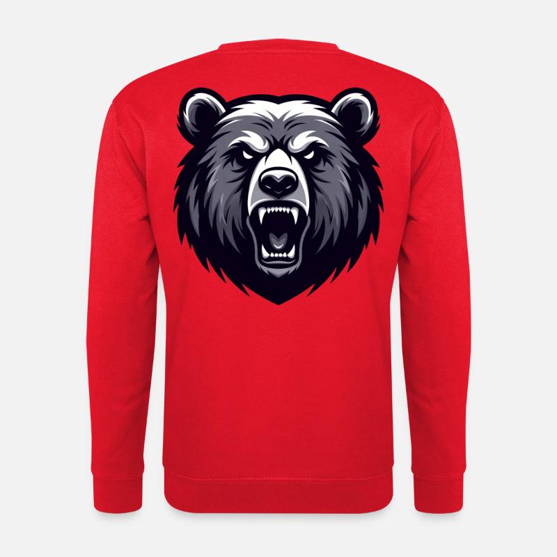 Roaring Bear – Wild Grizzly - Unisex Sweatshirt - red