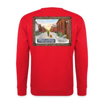 Mausegattstraße – Ruhrpott - Unisex Pullover - Rot - Hinten - Michal (187cm)