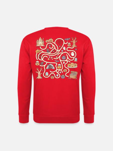 Haunted Halloween Adventure Interactive Maze - Unisex Sweatshirt - red