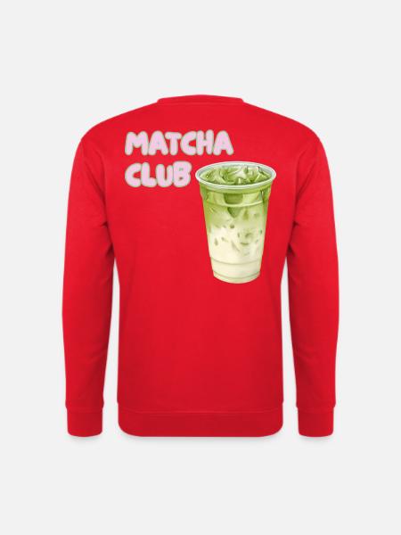 Matcha Club Latte Graphic - Unisex Sweatshirt - red