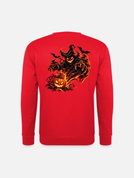 Feuriger Halloween Dämon - Unisex Pullover - Rot