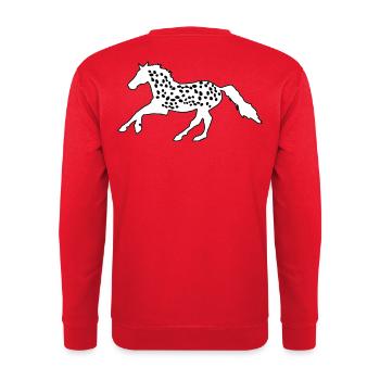 Knabstrupper, Appaloosa, Noriker, Tigerschecke - Sweat-shirt Unisexe - rouge - Dos - Michal (187cm)