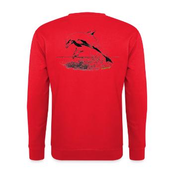 dauphins - Sweat-shirt Unisexe - rouge - Dos - Michal (187cm)