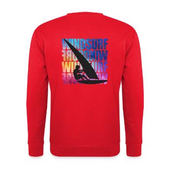 Windsurfing Lover, I love Wind Surf, Windsurfing man - Unisex Sweatshirt - red - Back - Michal (187cm)