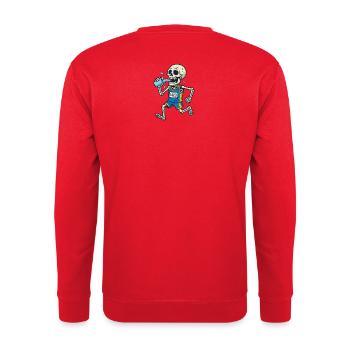 Sports Shirt Skeleton Runner - Unisex Sweatshirt - red - Back - Michal (187cm)