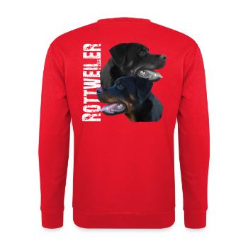 Rottweiler Wachhund Kampfhund Hundebesitzer Hunde - Unisex Pullover - Rot - Hinten - Michal (187cm)