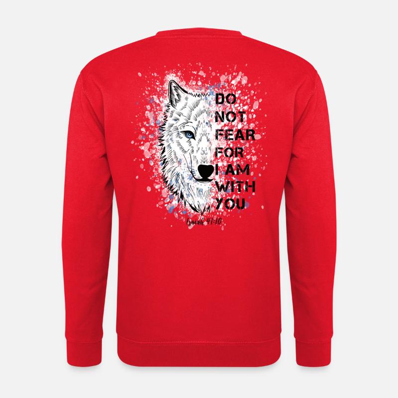 Religiöses Zitat Bibelvers - Unisex Pullover - Rot