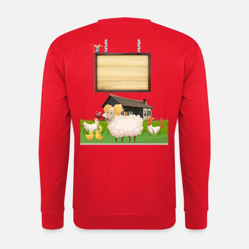 Pasture Pals Rustic-Bauernhof-Schild - Unisex Pullover - Rot