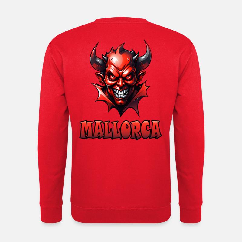 Mallorca with Red Devil - Unisex Sweatshirt - red