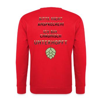Festival de la bière s’il vous plaît ne me parlez pas, je suis sous-houblonné - Sweat-shirt Unisexe - rouge - Dos - Michal (187cm)