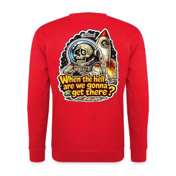 Astronaut - Unisex Pullover - Rot - Hinten - Michal (187cm)