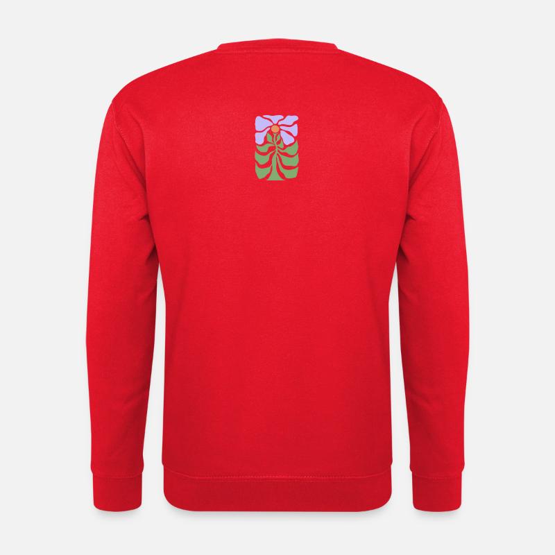 Blumengrafik - Unisex Pullover - Rot