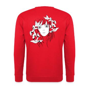 Manga Anime Koi - Sweat-shirt Unisexe - rouge - Dos - Michal (187cm)