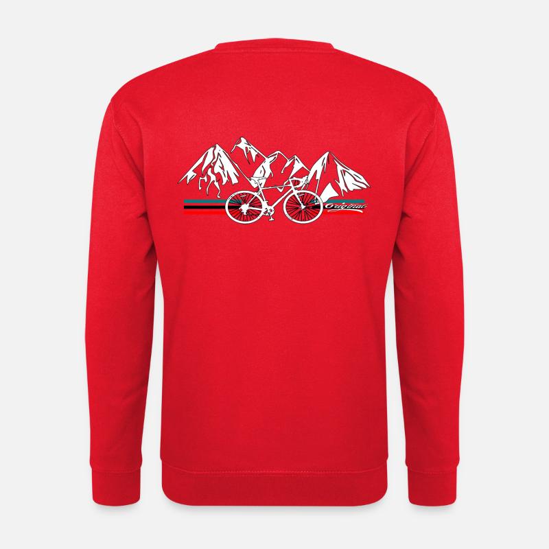 Rennrad Radsport Retro Berge - Unisex Pullover - Rot